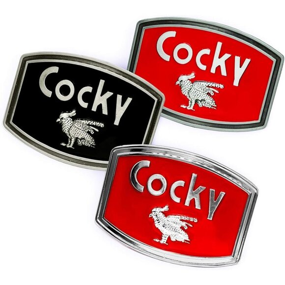 Men's Black/Grey  Cocky Bird Animal Designs Western Cowboy Style Belt Buckles - Picture 6 of 6